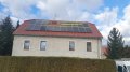 Nové solární panely Longi doplňují původní FVE a slouží pro ohřev TUV, Vrbno nad Lesy, okres Louny