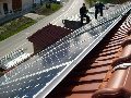 Solární panely 180 Wp na střeše rodinného domu, Ořechov u Brna