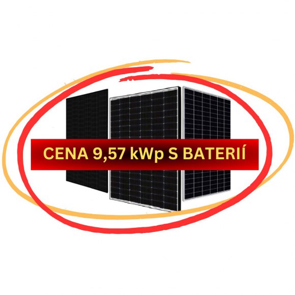 Fotovoltaická elektrárna (FVE) na klíč 9,57 kWp s baterií cena