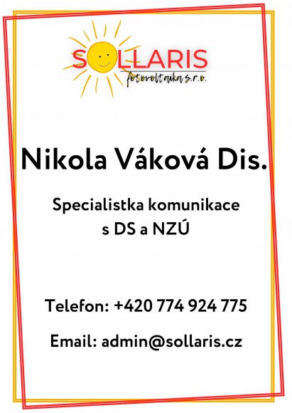 Nikola Váková specialistka komunikace s DS a NZÚ ve společnosti SOLLARIS fotovoltaika s.r.o.
