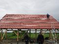 Příprava pro solární panely v obci Láz, kraj Vysočina